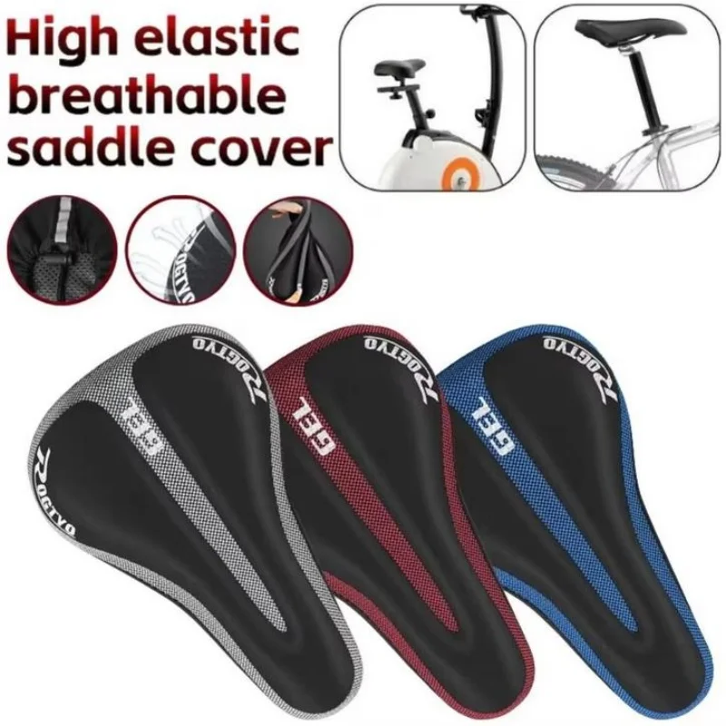 

Силиконовый чехол для подушки велосипедного сиденья, утолщенный удобный чехол для сиденья MTB, дышащие аксессуары для велоспорта, чехол для велосипедного седла