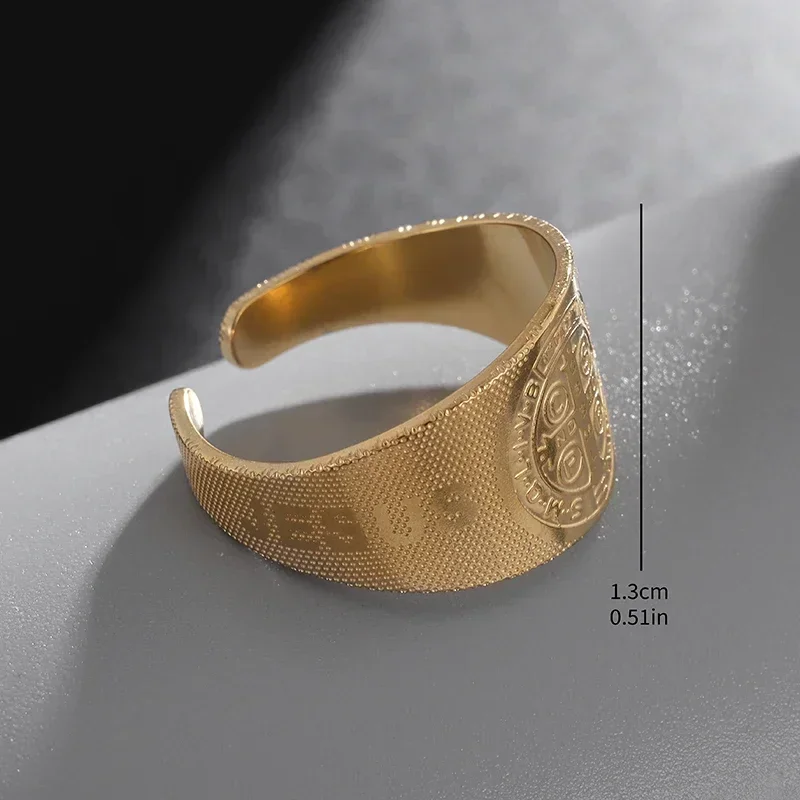 Exquisite Stainless Steel Saint Benedict Jesus Cross Ring Christian San Benito Faith Jewelry Catholic Men Women Gifts