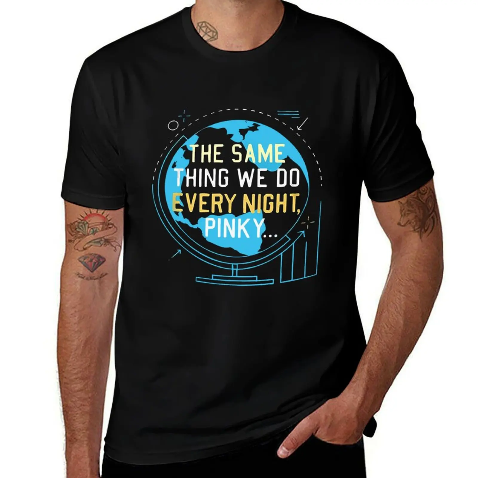 The Same Thing We Do Every Night Pinky shirt T-Shirt Worker Basic Short Sleeve Tee T-Shirt