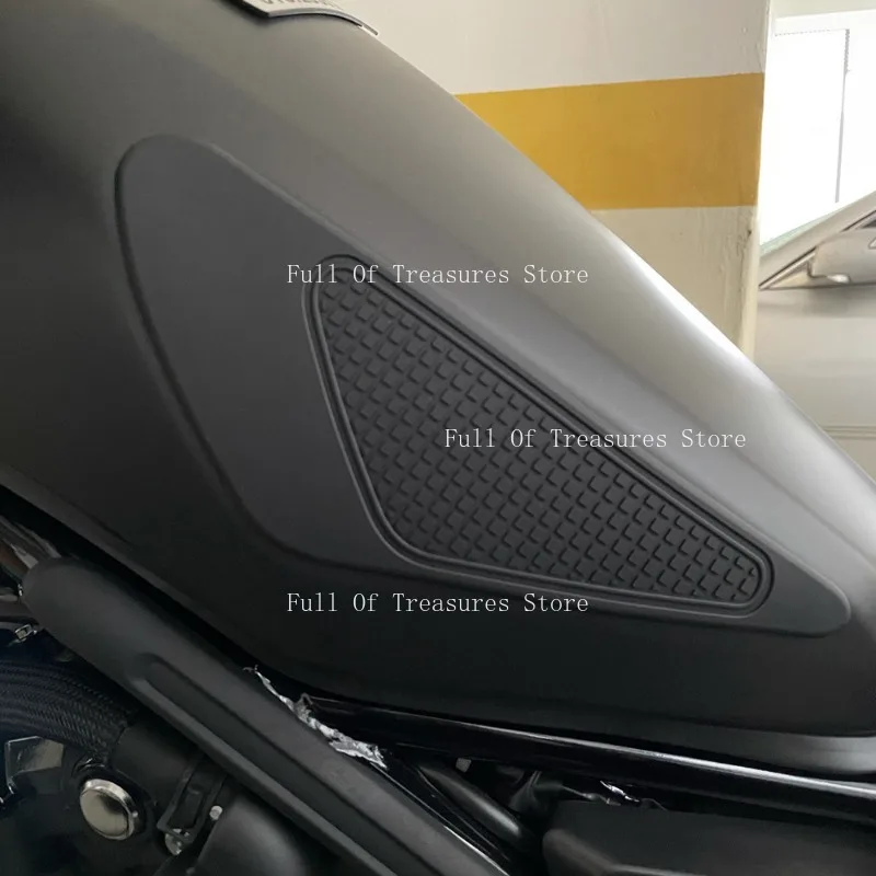 

Подходит для Honda REBEL Rebel CM500/300 Rebel, модифицированная резиновая защита топливного бака, противоскользящие боковые наклейки