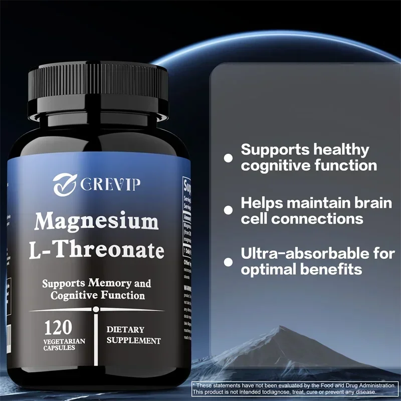 

Magnesium L-Threonate Supplement - for Sleep and Cognitive Function Support, Promotes Brain Health, Cognitive Function, MemorySu