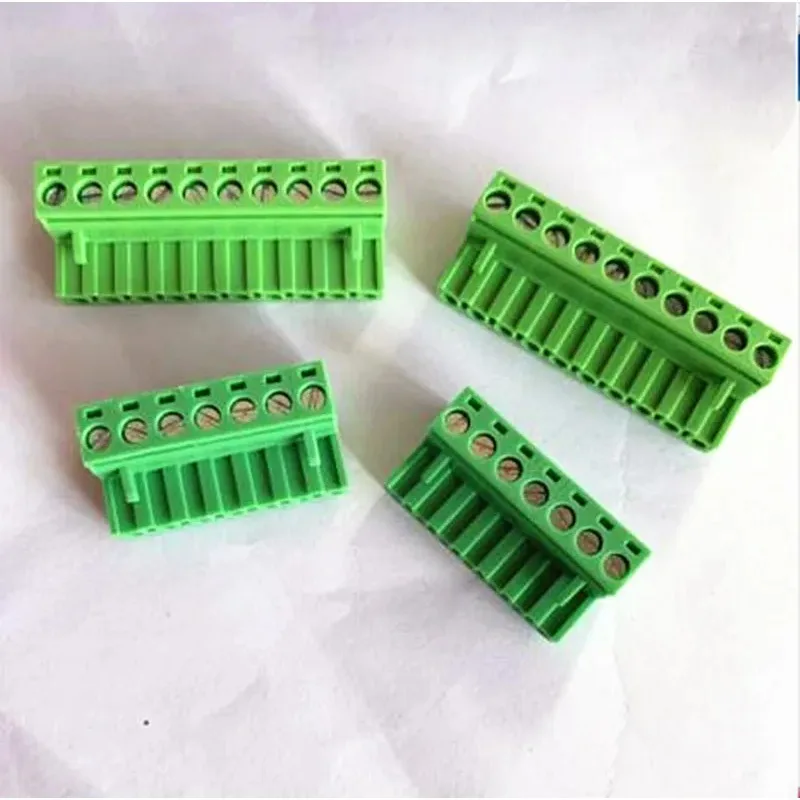10pcs 2EDG 5.08mm Male Plug-in 2EDGRK5.08 Pitch Plug Green Terminal 2p-24p Wiring