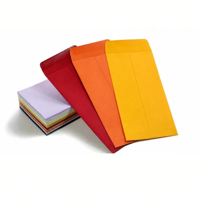 Vibrant Self‑seal Cash Holding Pouches, Chinese‑style Blank Envelope Holders, Multicolored Paper Organizer Sacks Store Banknotes