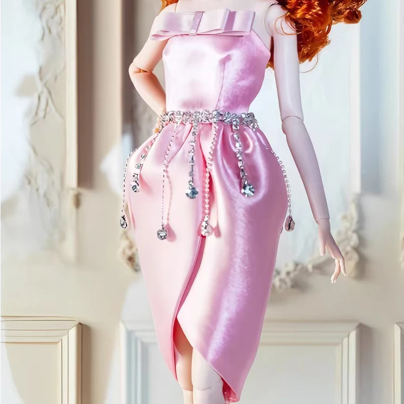 Nuovo 30 centimetri Supermodelo Bambola Accessori di Gioielli Fatti A Mano Corona + Collana + Bracciale + Orecchini + Anello + Gonna Per 1/6 FR bambola FAI DA TE Dress Up