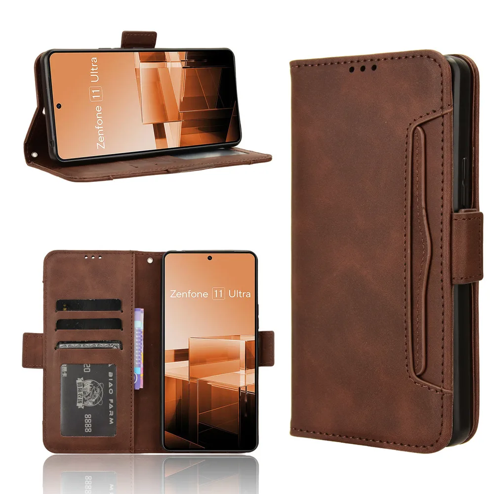 Wallet Cases For Asus Zenfone 11 Ultra Case Magnetic Closure Book Flip Cover Leather Card Holder Mobile Phone Bags