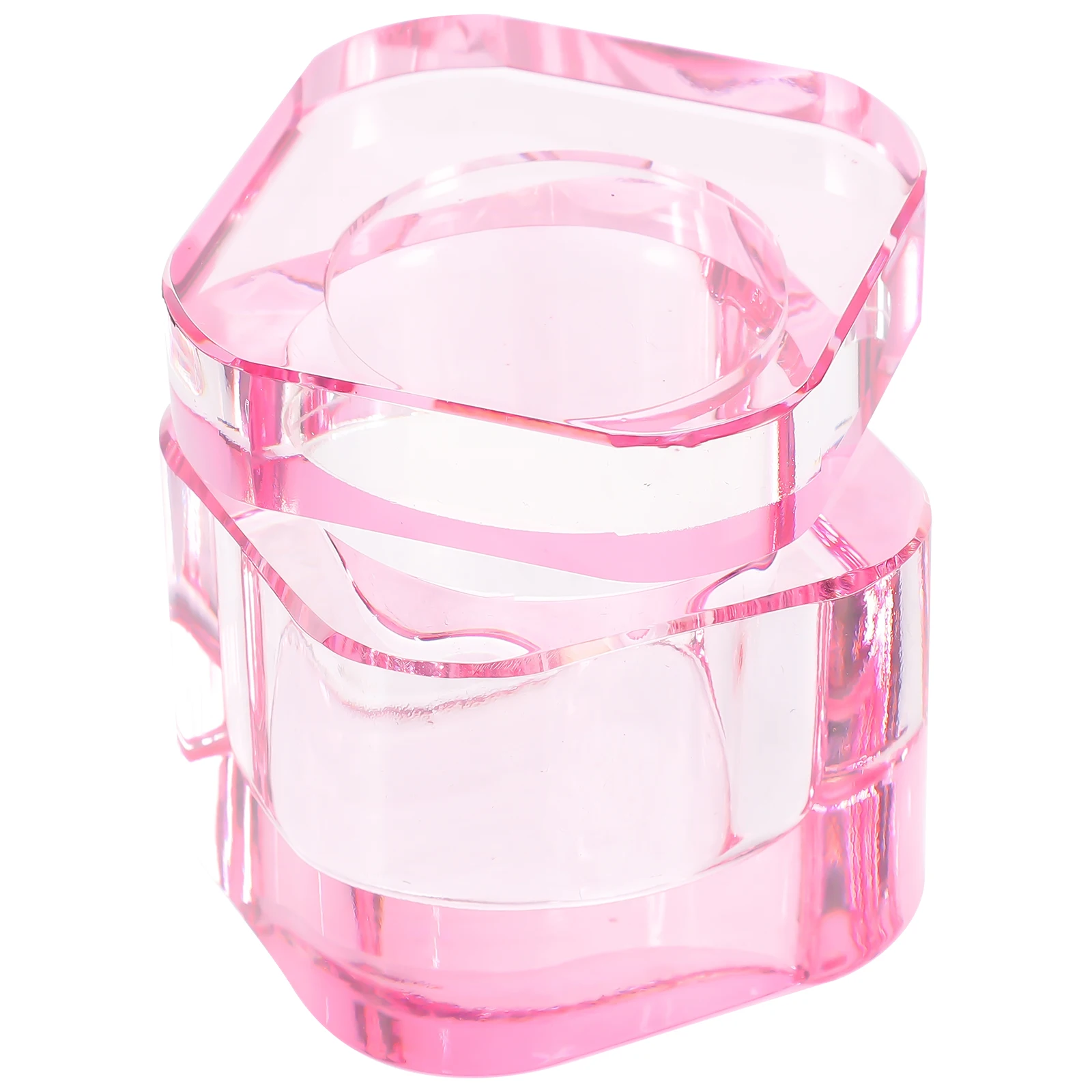 Szklana miseczka do paznokci 30 ml, odporna na uderzenia, do akrylu, narzędzie do manicure z pokrywką, szklana miseczka na paznokcie, do pudru do paznokci.