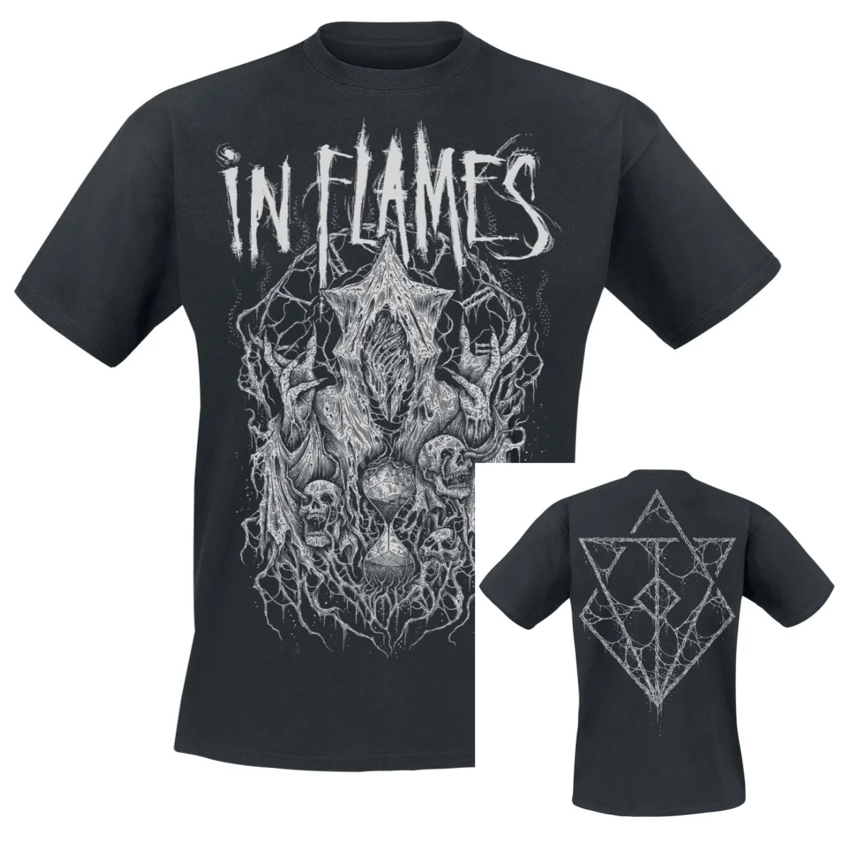 Big Creature in Flames T-Shirt Men Women Vintage Metal Rock Band Graphic Tee Cotton Summer Streetwear Top