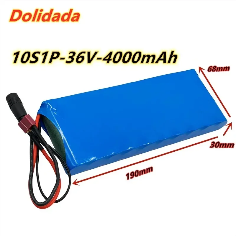 10S1P 36V 4000mAh Lifepo4 Battery Pack 18650 Lithium Ion Rechargeable Battery for Ebike Electric Bike Scooter 20A BMS 500W