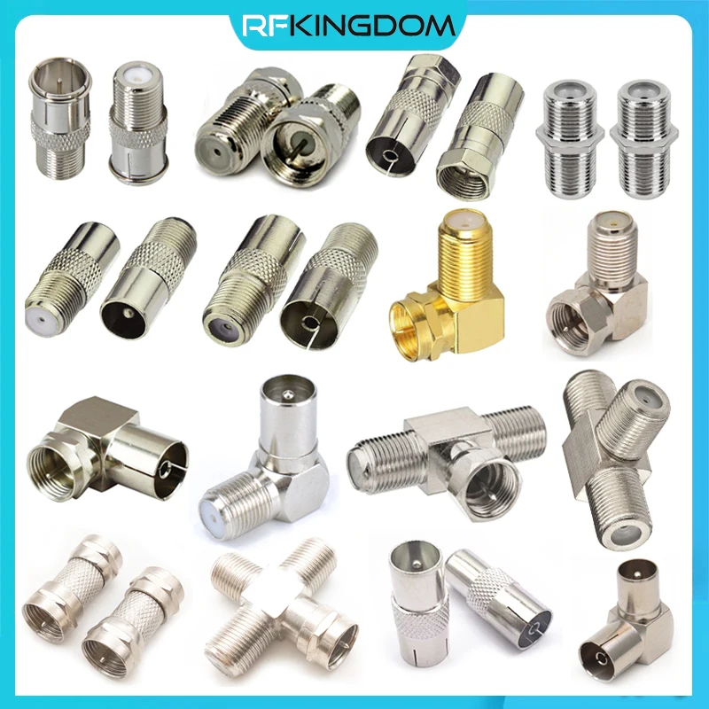 F 타입-TV IEC 어댑터, 90 도 TV 공중 안테나 플러그 커넥터, 직각 어댑터 소켓, 동축 케이블 F-TV 세트, 1PC