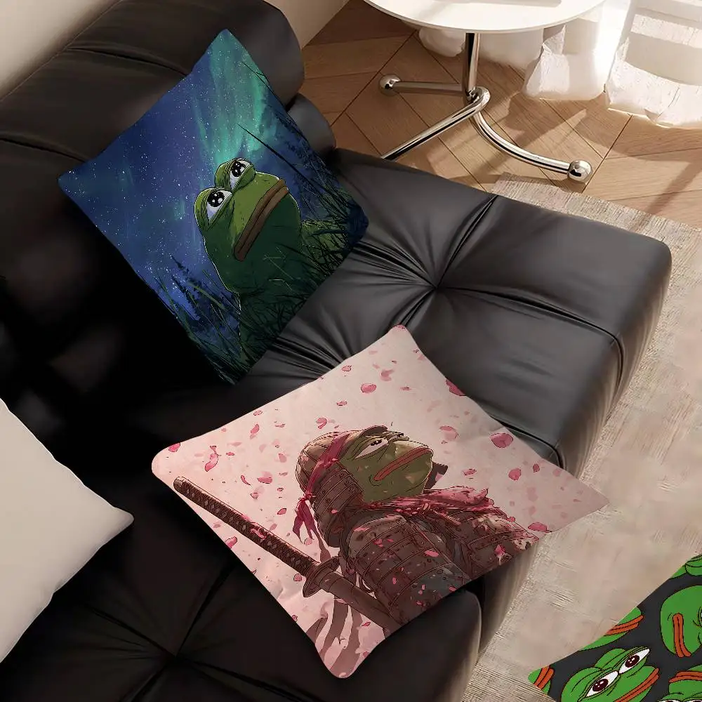 

P-Pepe The Frog Face Подушка Аниме Подушка Диван-кровать Голова Наволочка Чехол 45x45 см Мода
