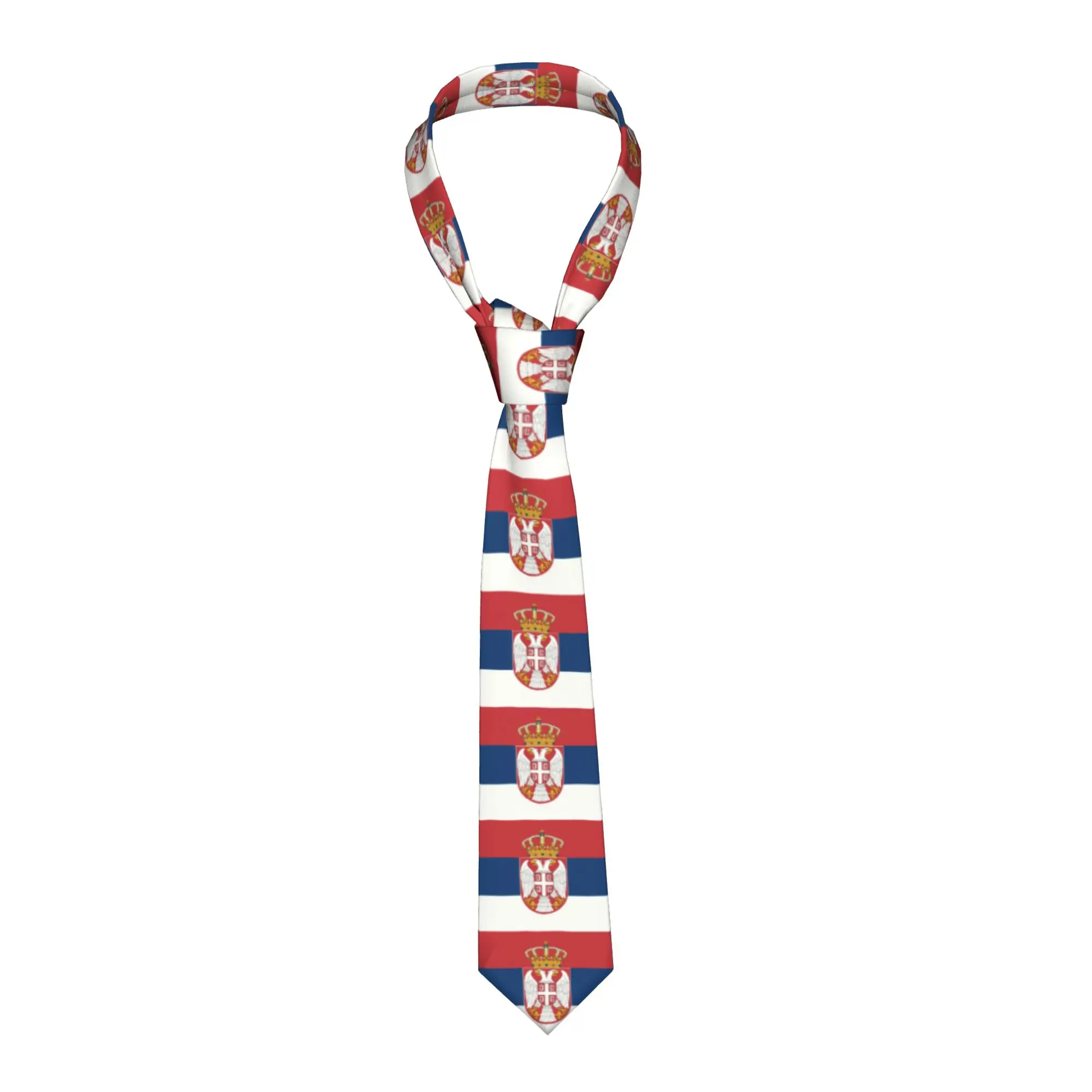 

Формальный галстук с флагом Сербии для мужчин, шелковый, на заказ, для офиса