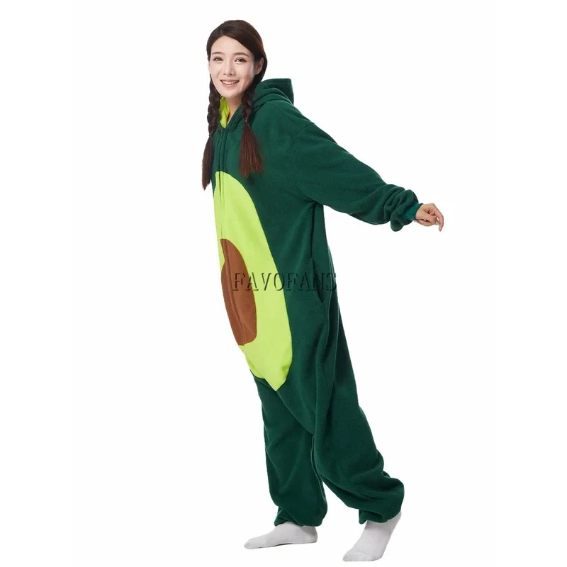 

New Halloween Cosplay Costume Anime Favofans Kigurumi Onesie Avocado Pajamas For Adult Women Men Cute Animal Fruit Pyjamas2026★