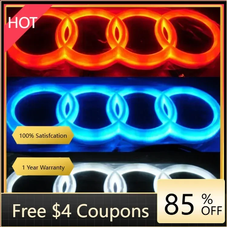 

Светодиодная лампа для переднего логотипа Audi 4D, для моделей A3, A4, A5, A6, A7, A8, S3, S4, S5, S6, S7, Q3, Q5, Q7, TT. Декоративный аксессуар.