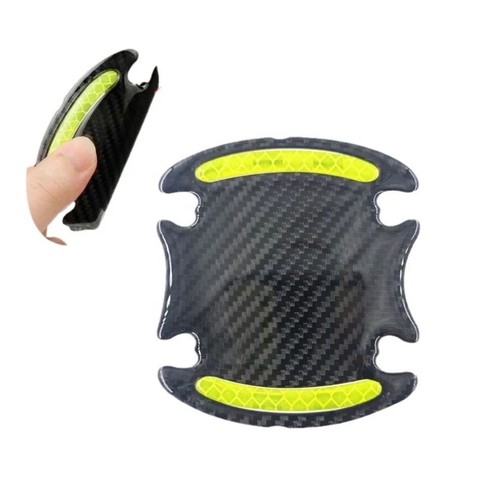 

Car Door Bowl Handle Carbon Fiber Anti-collision Strip Anti-scratch Reflective Protective Stickers