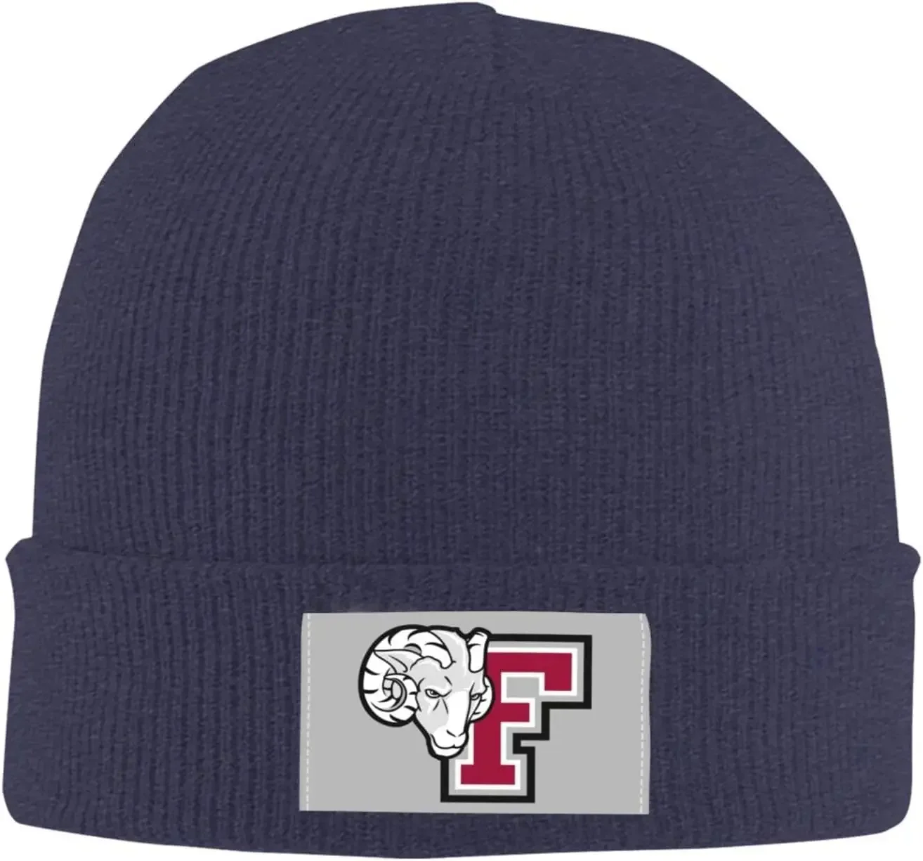 Fordham Rams Logo Print Beanie Knitted Hat Woolen  Warm Fashion Outdoors Knit Cap Unisex