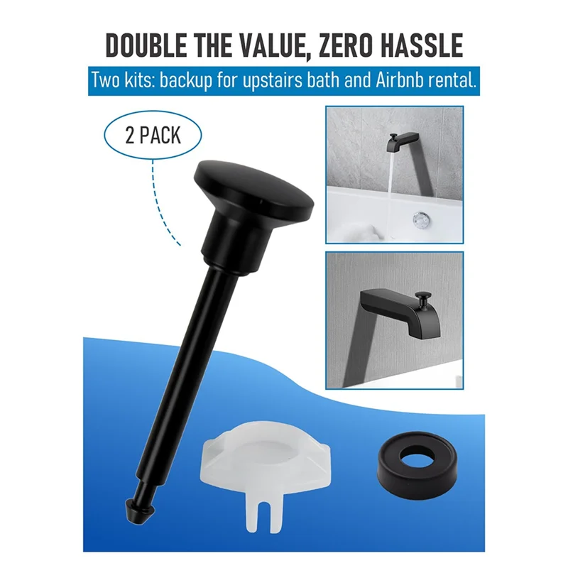 

ABKS-2-Pack Универсальный ремонтный комплект для переключателя носика для ванны, герметичные запасные части для ремонта смесителей для ванны