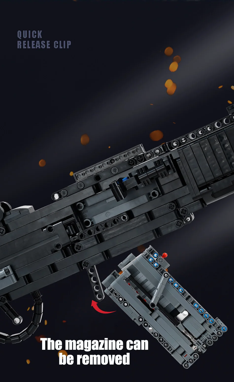Militär-Gewehr MK14 Kampfgefeuerwaffe Armee M24 Scharfschützengewehr Modellbausatz Bausteine Spielzeug für Kinder Jungen Geschenke – Detail 6