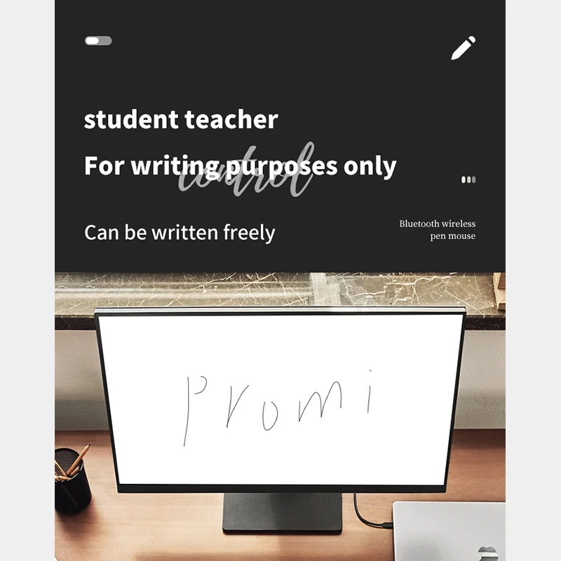 UTHAI قلم كتابة لاسلكي ماوس 2 في 1 Type-C بلوتوث PPT قلم الوجه لأجهزة الكمبيوتر المكتبية وضع مزدوج 2.4G + شحن بلوتوث #5