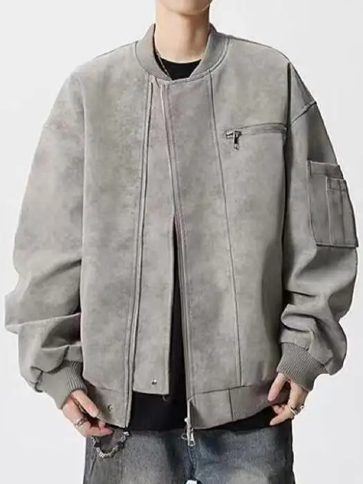 

Американская окрашенная искусственная кожа Flight Jaet, мужская модная брендовая осенне-зимняя новая мотоциклетная кожаная куртка, свободное крутое бейсбольное orm