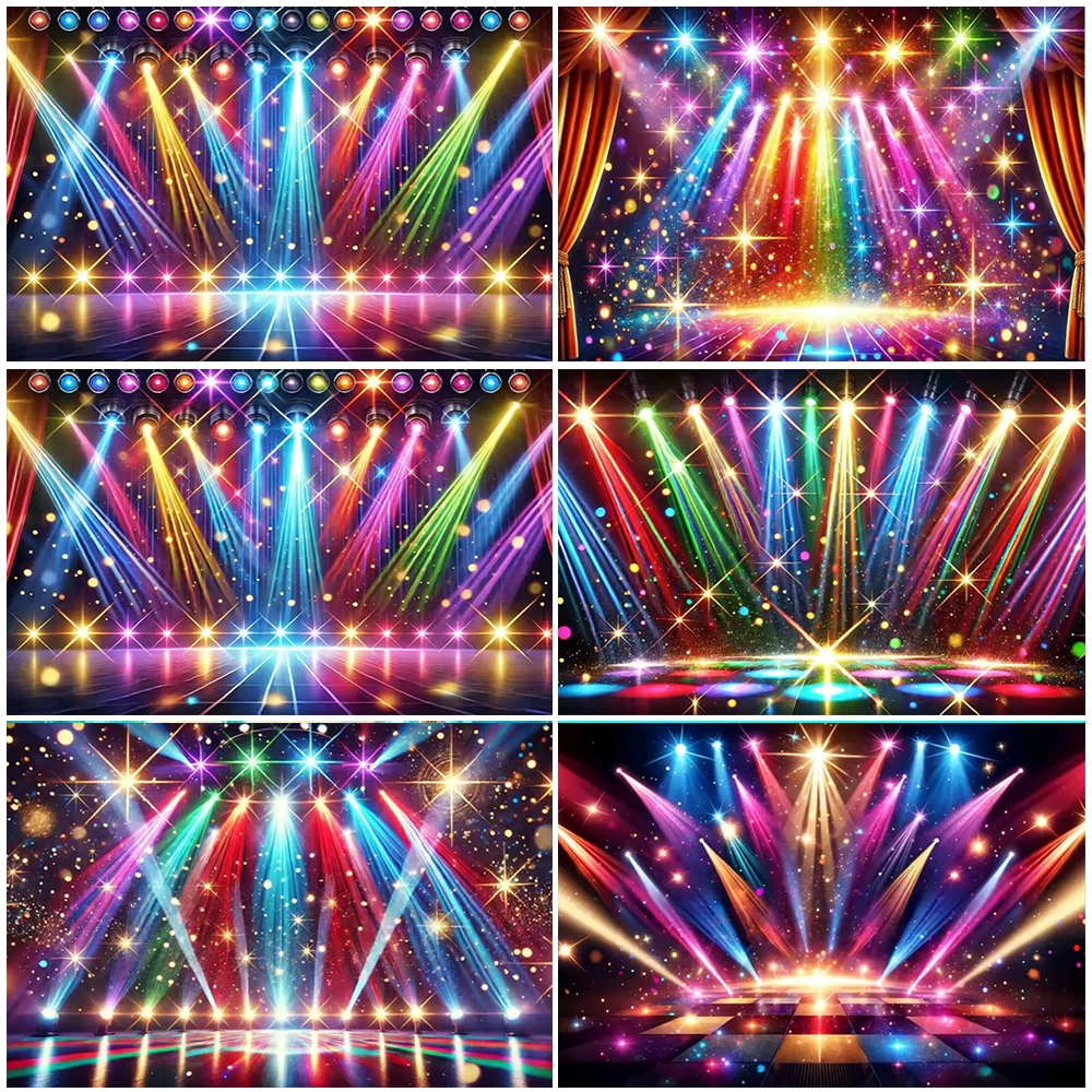 

Dreamy Disco Colorful Light Show Theme Party Supplies Backdrop Baby Shower Backdrop Adult Birthday Gift Portrait Photo Props