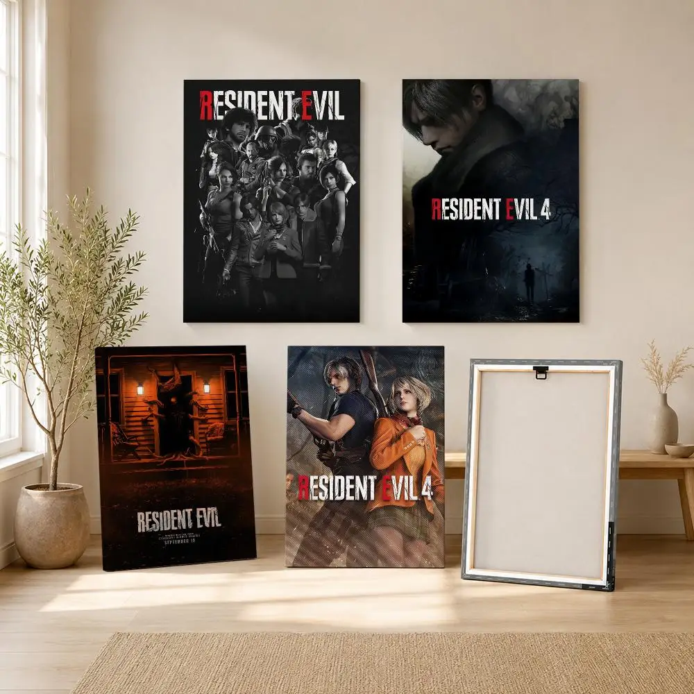 Classic Cartoon R-Resident E-Evil Painting Calligraphy Canvas Wall Art Living Room Bedroom Hallway ClearPrint Non-Fading&Gift