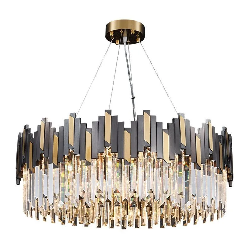 

Postmodern, light luxury, crystal, simple, bedroom, living room, stainless steel, chandelier