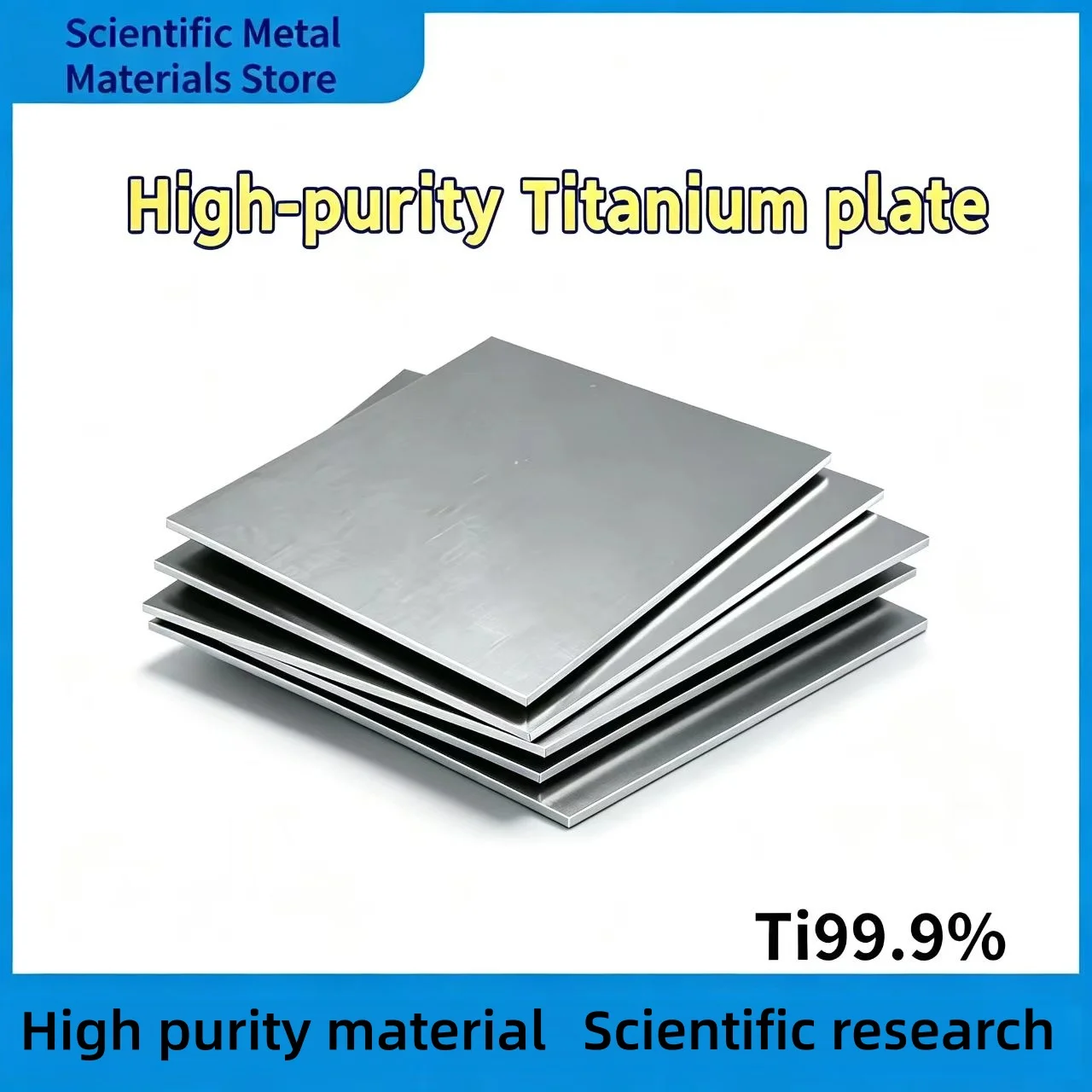 1Pcs High Purity Metal Plate TA1 TA2 Pure Metal Sheet Industrial Metal Board Custom Size Ti99.9%