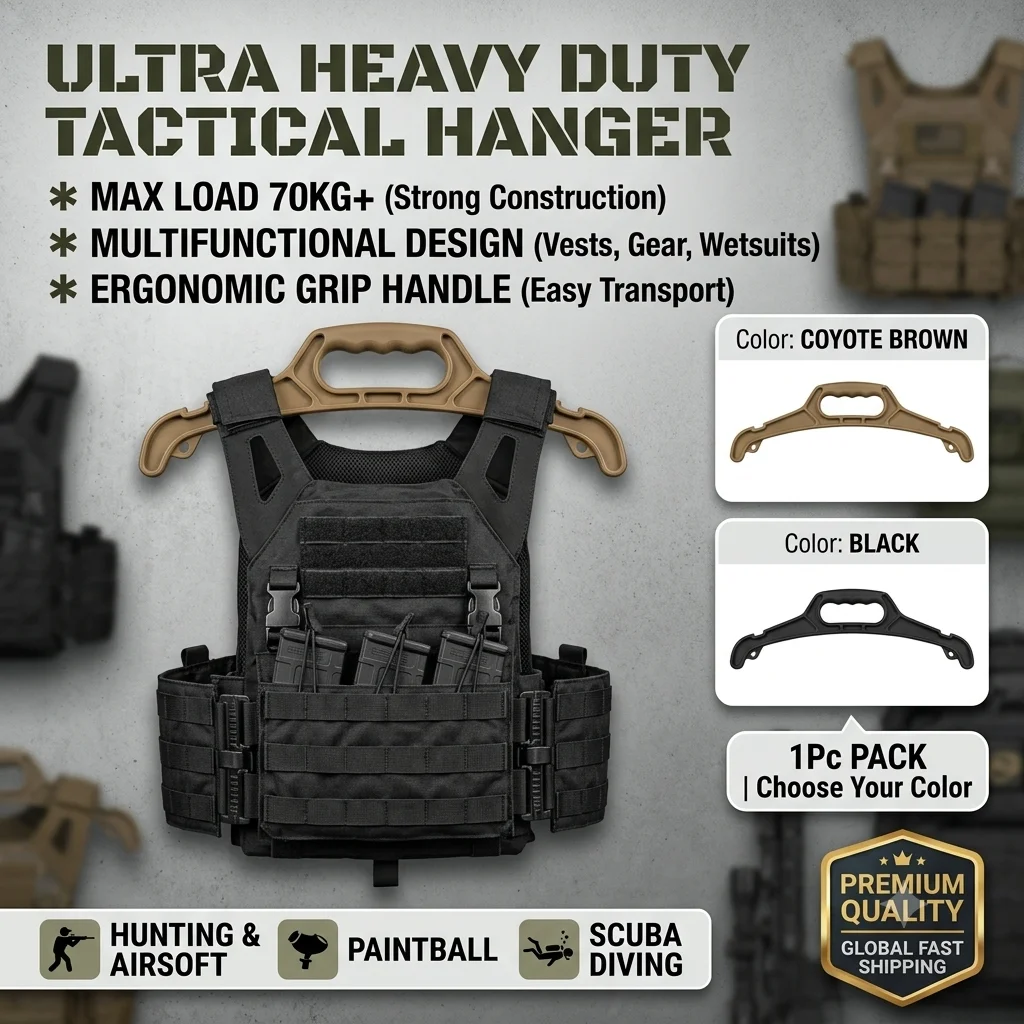 1Pc Heavy Duty Tactical Vest Hanger Multifunctional Gear Display Rack For Outdoor Hunting Airsoft Paintball Scuba Diving Suit