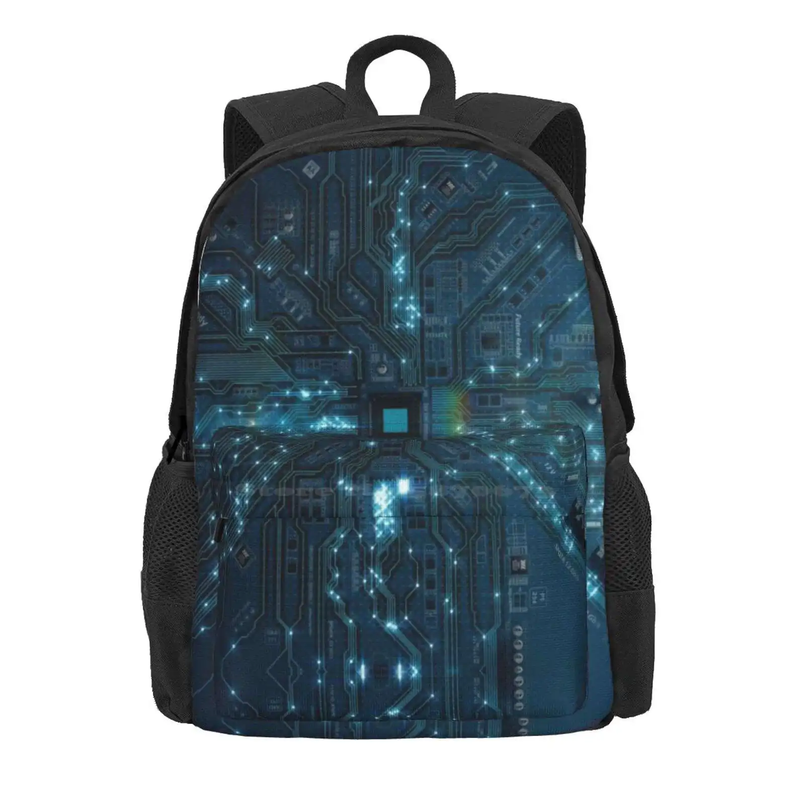 Glowing Lights Run Along The Paths Of The Future Ready Circuit Board Hot Sale Schoolbag Backpack Fashion Bags Future Circuit