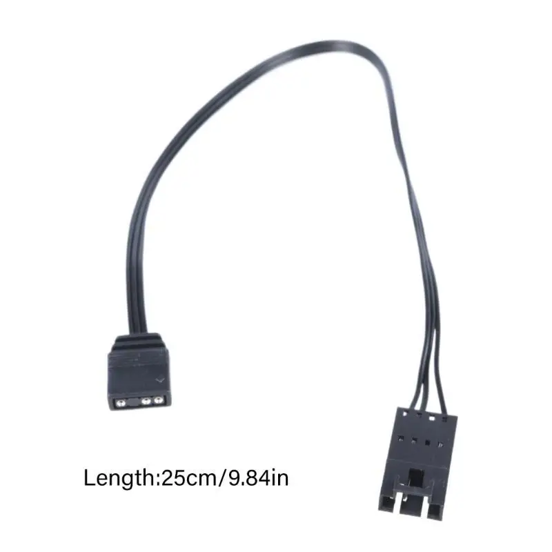 25cm Male to Female 4Pin 3Pin LED Strips Extension Cable PC Case Fan Lighting