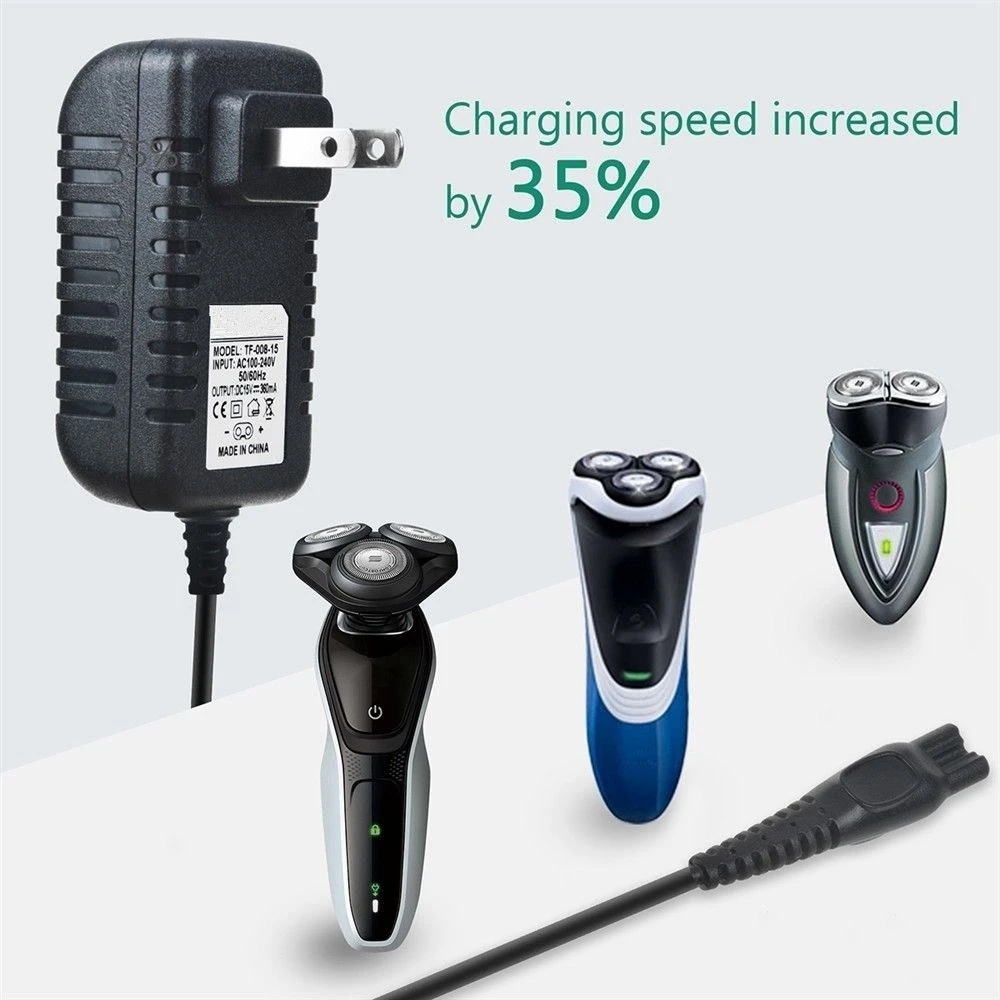 5.4W 15V/0.36A เครื่องโกนหนวด Power Adapter สำหรับเครื่องโกนหนวด Philips HQ8505 AT790 AT810(US Plug)
