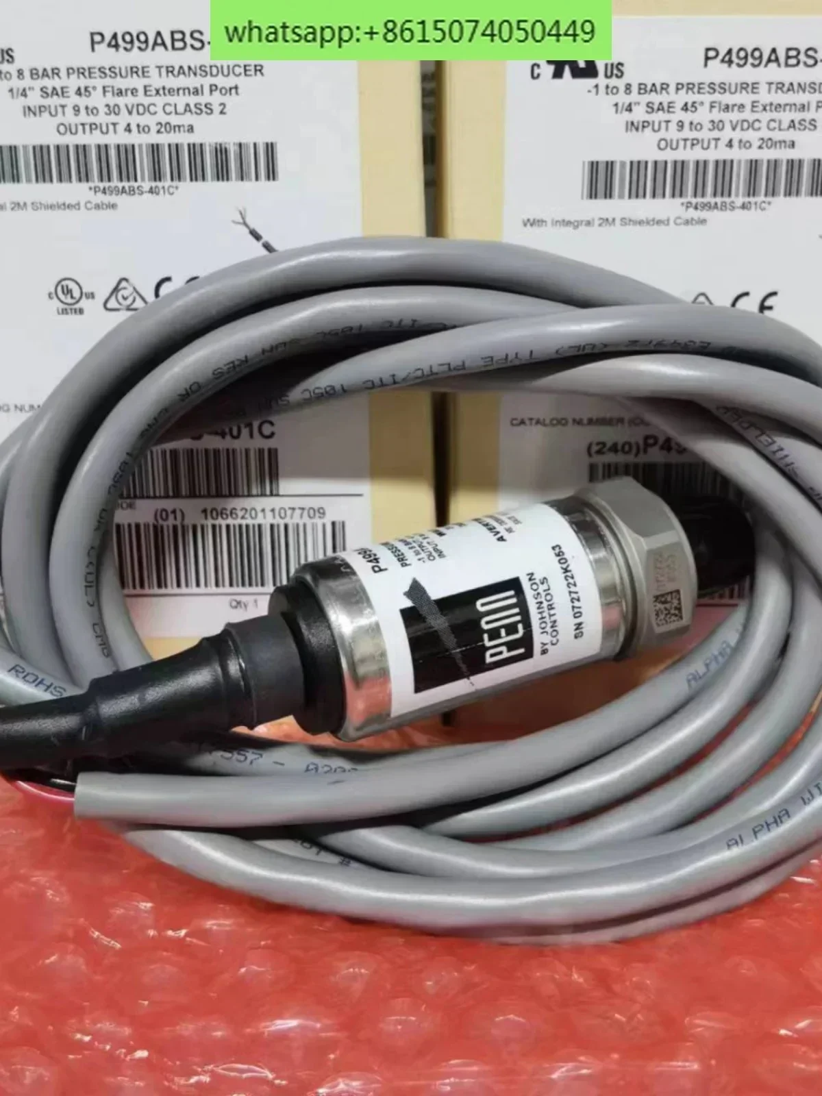 P499ABS-401C Pressure Sensor Transmitter -1~ 8bar 4-20MA