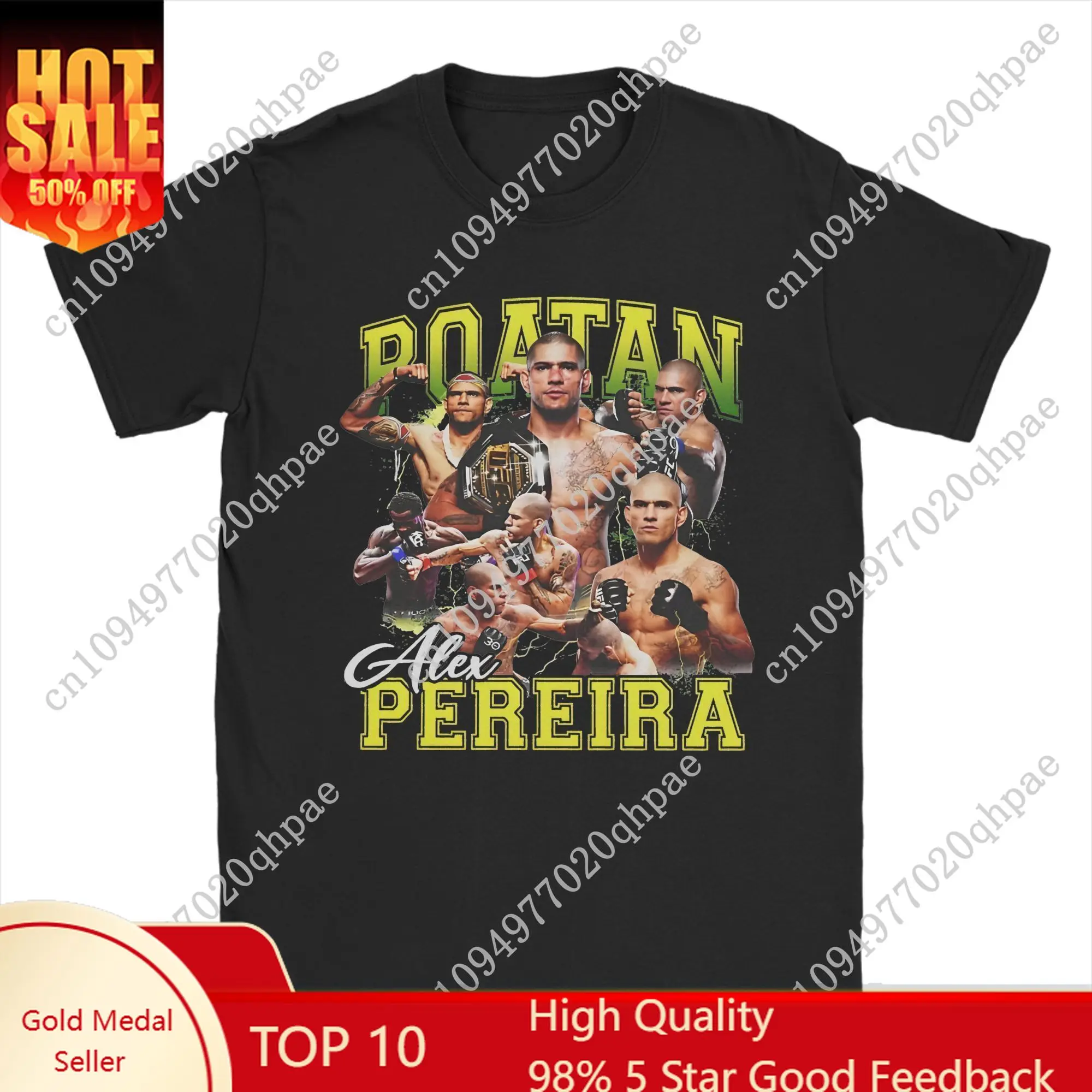 

Vintage Alex Pereira Poatan Chama Boxing T-Shirt Men Crewneck T Shirt Fighter Muay Thai Short Sleeve Tees Printing merchandise