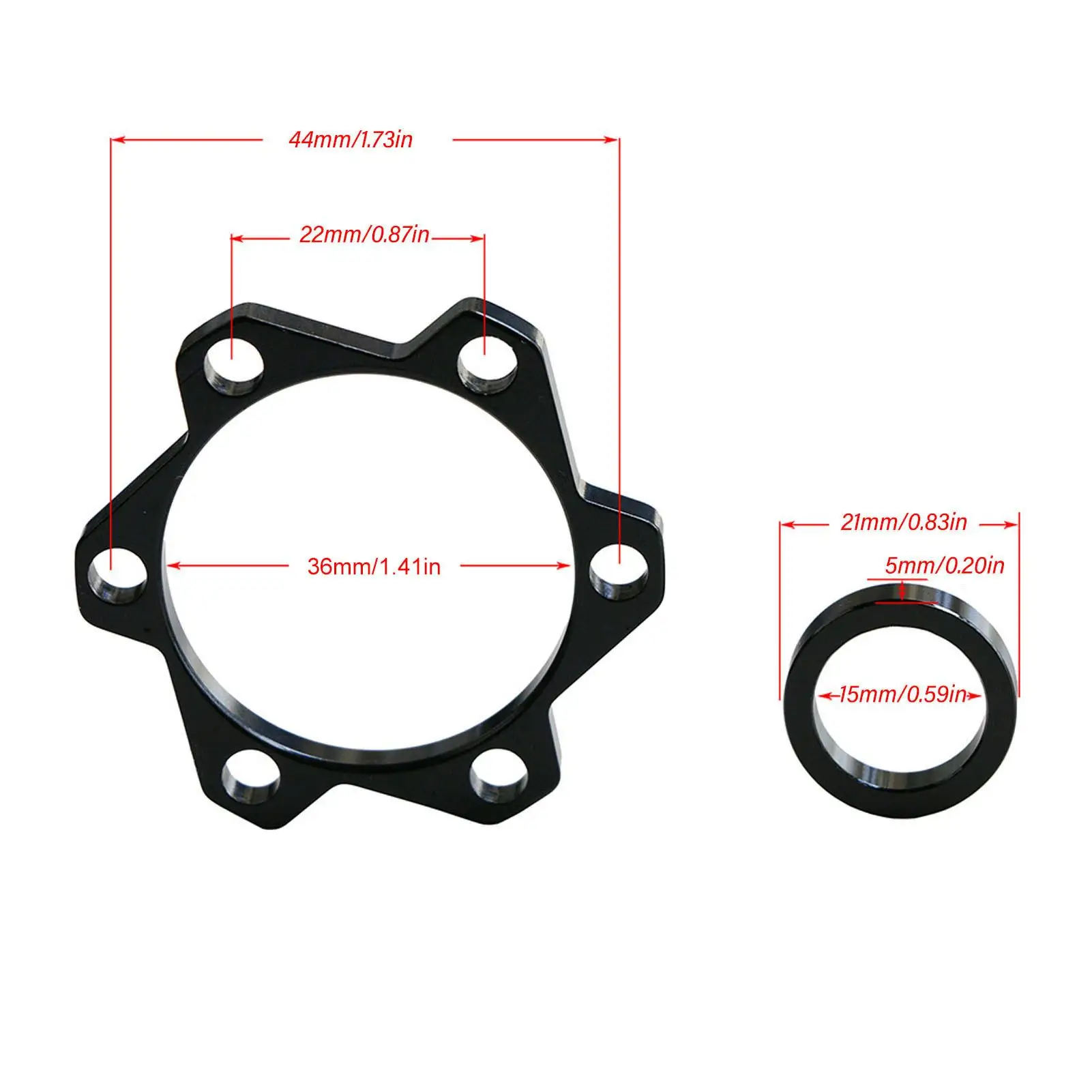 100mm to 110mm Bike Front Hub Adapter - Boost Conversion Kit with Screws for diy Projects