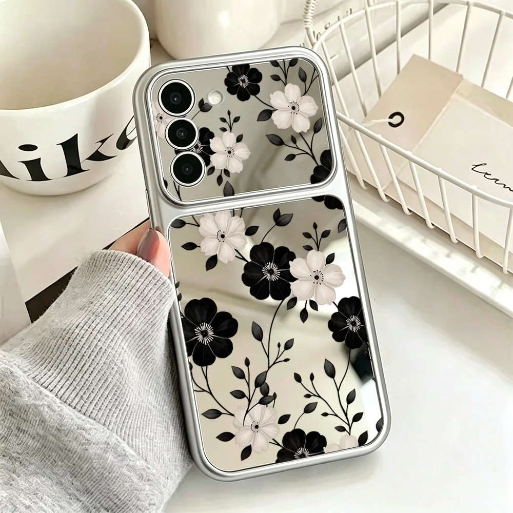Daisy Flowers Makeup Mirror Phone Case For Samsung A57 Case Samsung A56 A37 A36 A35 A55 A17 A16 A07 A26 A54 A53 A06 Cases Cover - view 3