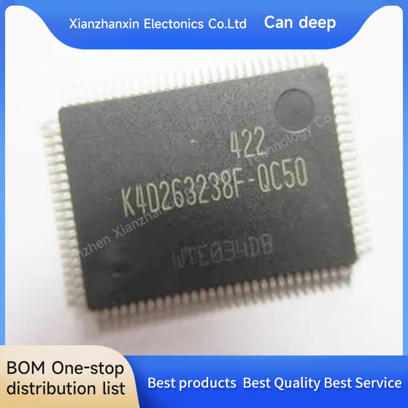 1 PÇS/LOTE K4D263238F-QC50 K4D263238F QFP-100 chip de memória Flash em estoque