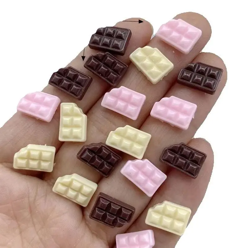50 Piezas Nuevas y Lindas de la Serie Chocolate, Adornos de Resina con Reverso Plano para Joyería, Manicura y Accesorios para el Cabello