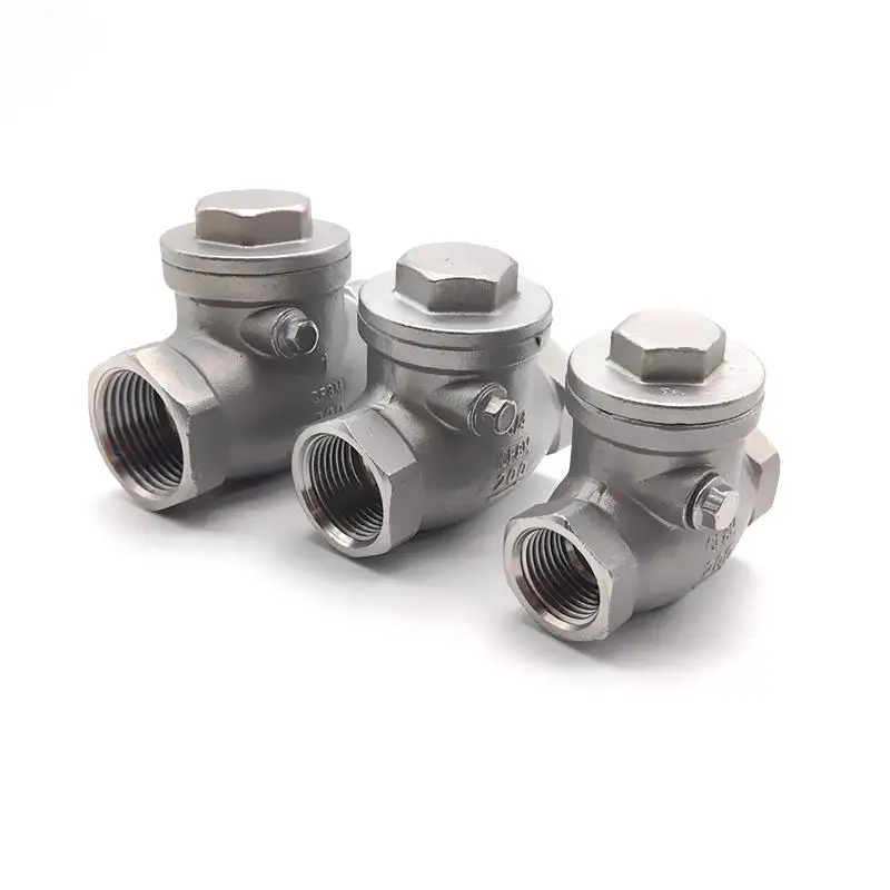 Image of Horizontales Rückschlagventil aus Edelstahl 304/316 BSP 1/4 Zoll 1/2 Zoll 3/4 Zoll 1–1/4 Zoll 1-1/2 Zoll mit Innengewinde für Wasser, Öl