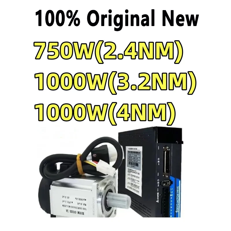 100% Tested Servo Motor 750w 1000w Ac Servo Motor Drive Kit 3000rpm