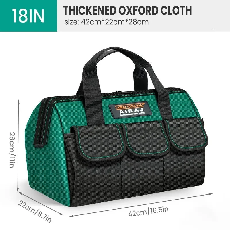 AIRAJ 13/16/18 In Tool Bag Multi-Function 1680D Oxford Cloth Waterproof Electrician Bag Multi-Pocket Anti-Fall Storage Tools