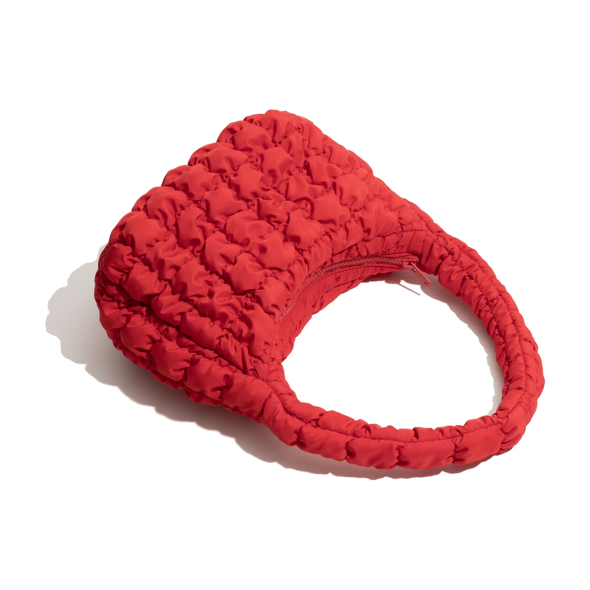KOKOPEAS Puffer Bubble Hobo Handbag Solid Color Pad Down Quilted Fashion Phone Purse Korean Style Shopping Clutch Bag For Girl