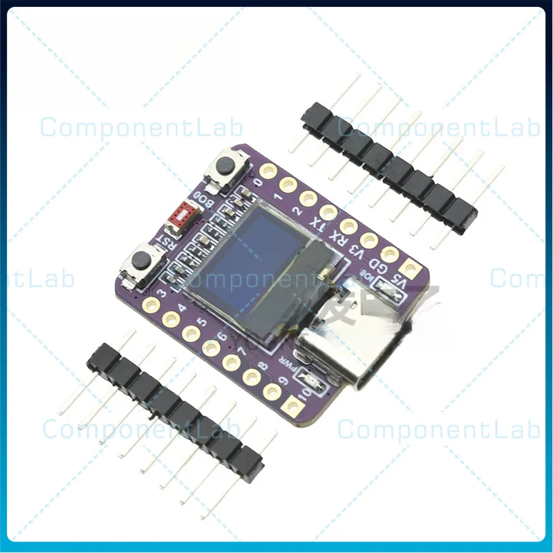 2-8pcs ESP32-C3 Mini Development Board With OLED, WiFi Bluetooth Microcontroller Board