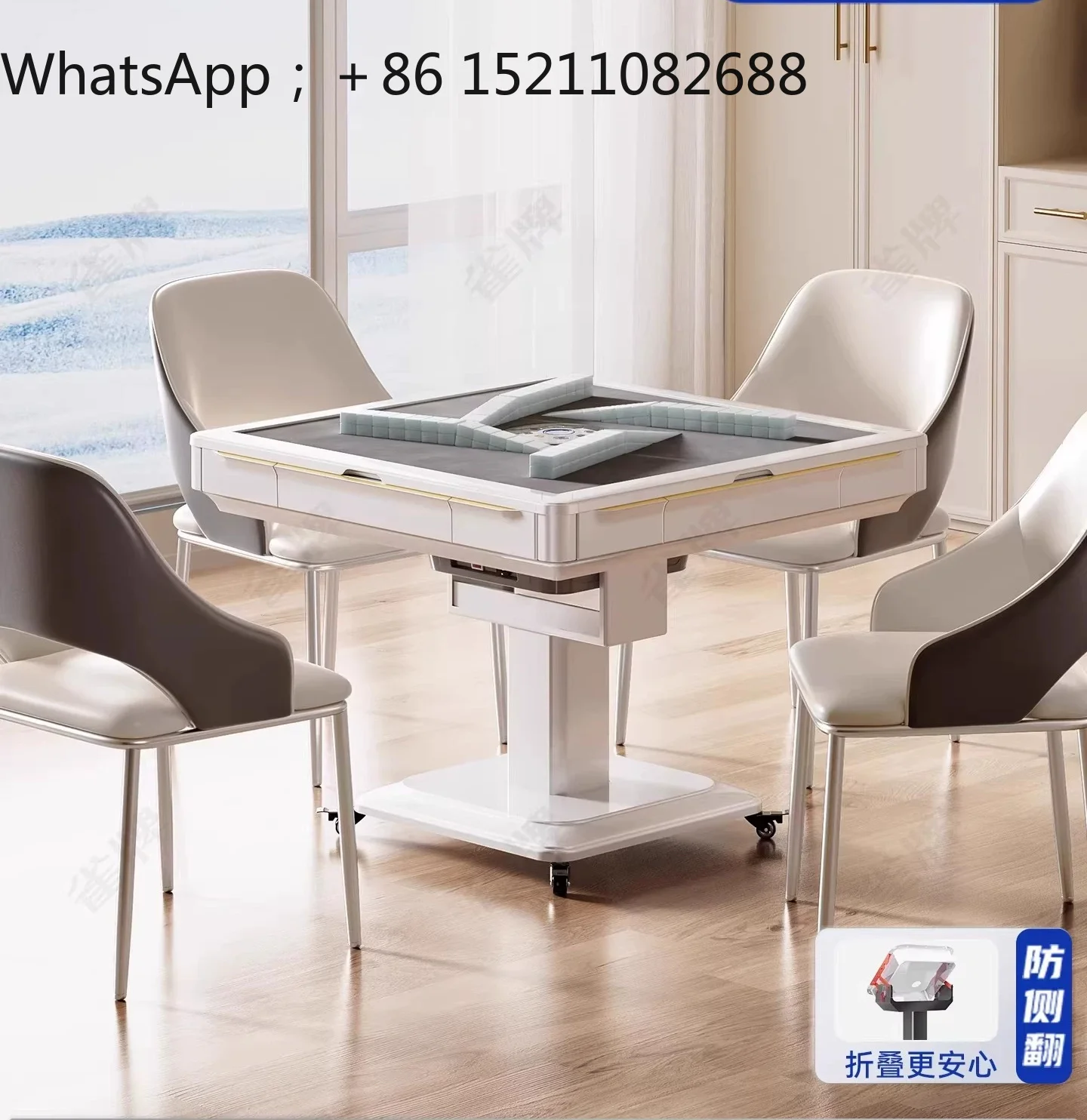 LLY roller coaster mahjong machine fully automatic household foldable electric mahjong table dual-purpose dining table
