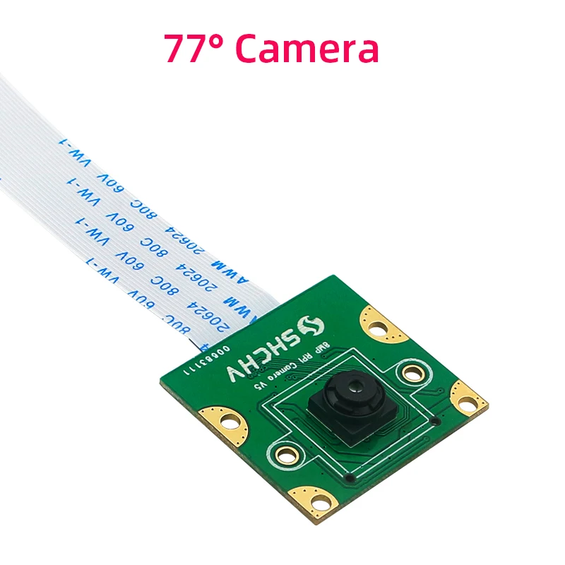 Raspberry Pi 5 8MP Camera IMX219 Sensor 77° 130° 200° FOV Fisheye MINI CSI Interface with 15cm FFC for RPI 5 Pi5