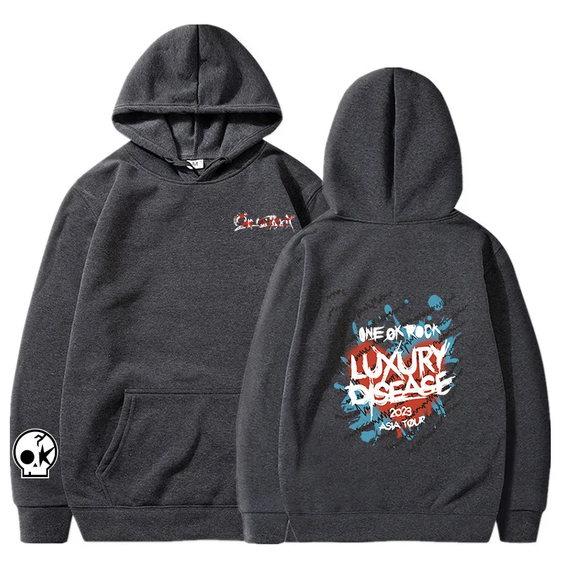 One Ok Rock هوديس الرجال أزياء طويلة الأكمام بلوزات النساء هوديس النساء الرجال طويلة الأكمام مقنعين للجنسين بارد البلوز الملابس #5