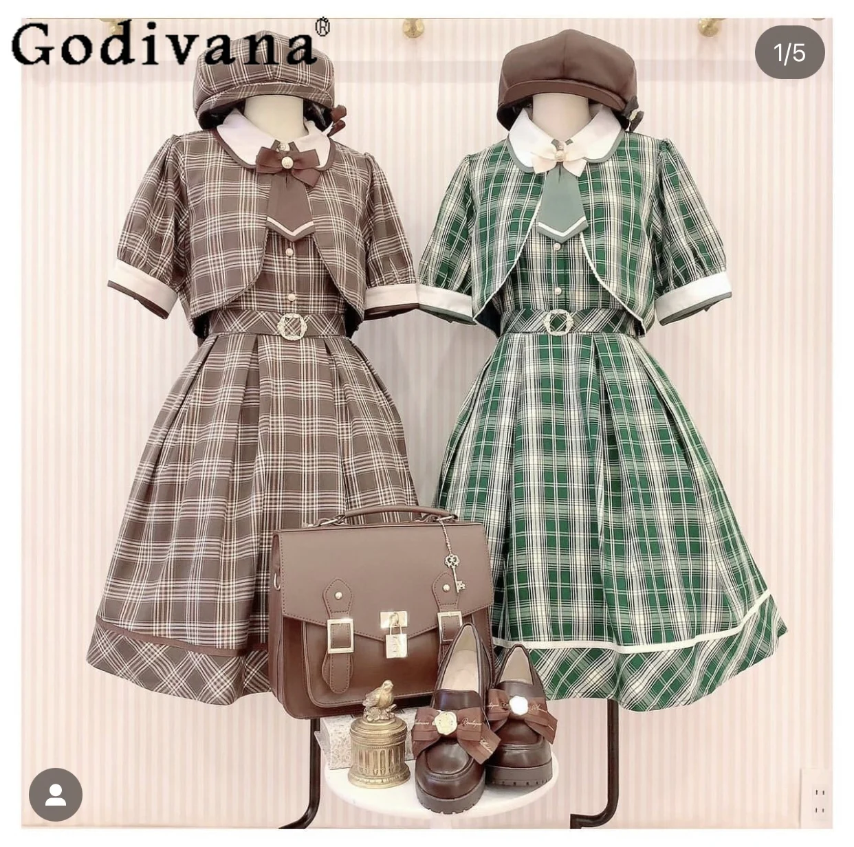 

Japanese College Style Plaid Dress Girl Sweet Bow High Waist Slim-Fit Elegant Fashion Student Shawl Dresses Office Lady Y2k Op