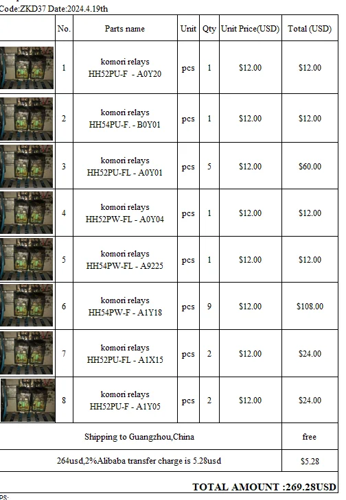 Imported new relays Suitable For Komori Machine Offset Printing Machine Spare Parts