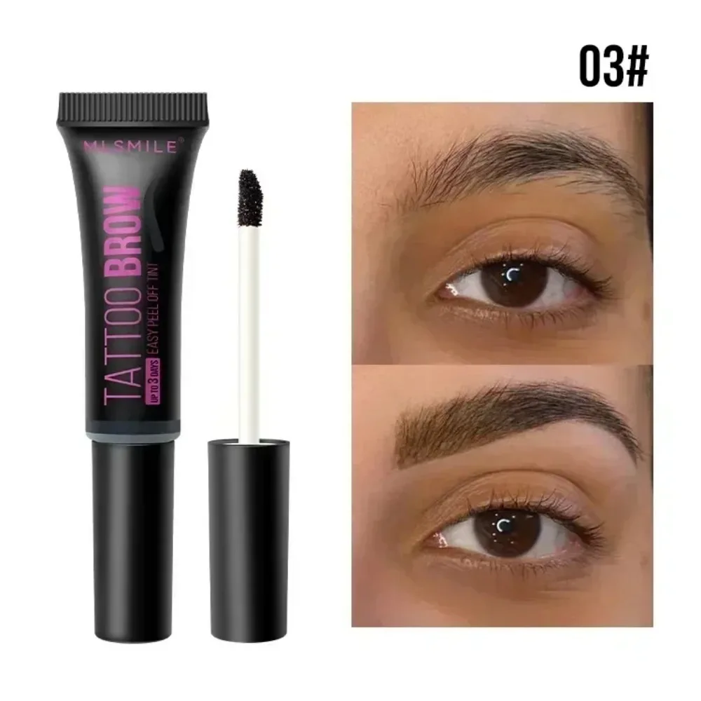 Gel de cejas a prueba de agua, tinte de tatuaje semipermanente, maquillaje, rasgado, 3 colores, tinte de cejas de larga duración, crema cosmética