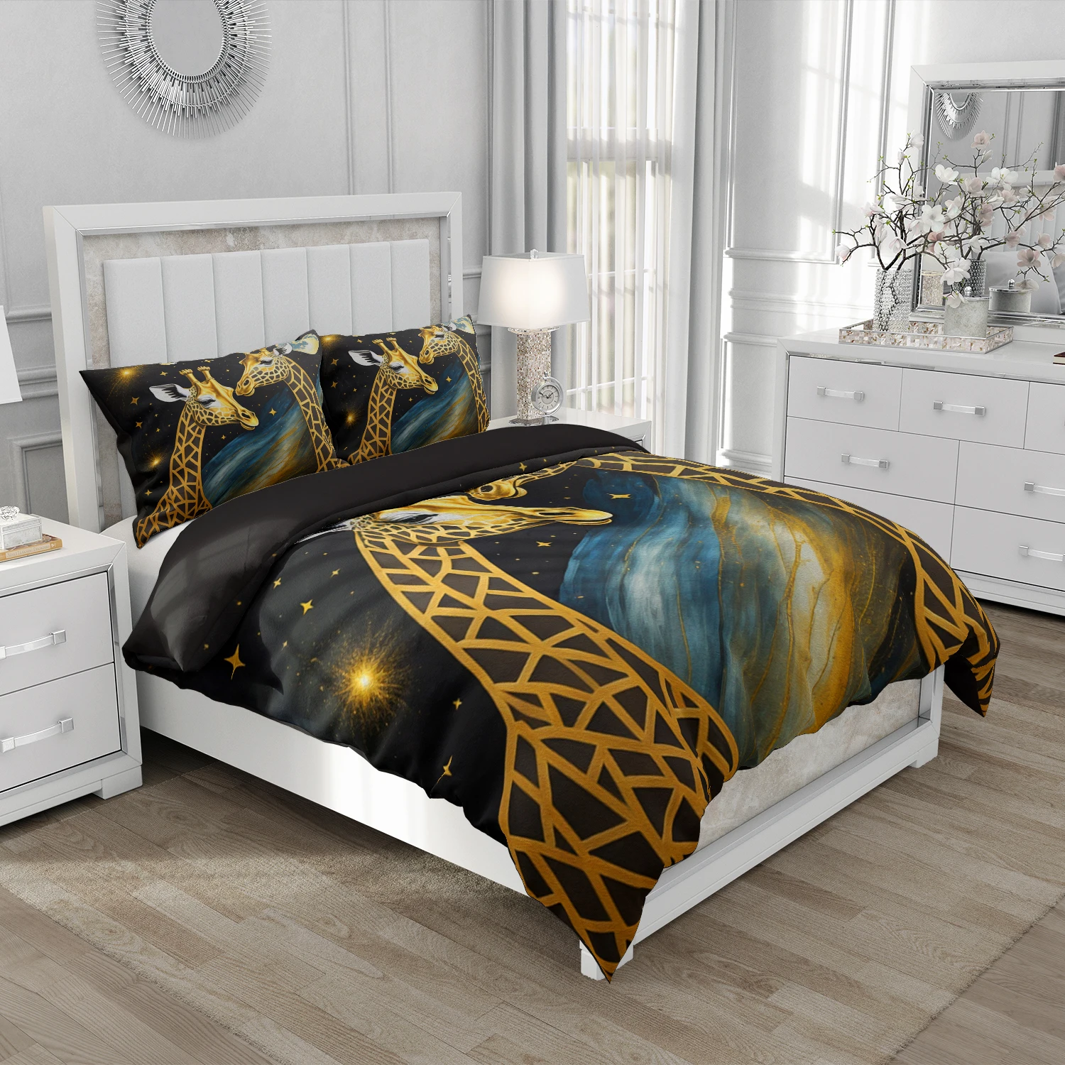 3D Printed Colorful Animals Duvet Cover Kit Polyster Pillowcase 2024 New Wholesale Noble And Comfortable Animal Series Kit