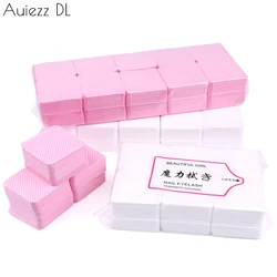 1000Pcs/Pack Lint Free Nail Polish Remover Pads Soft Cotton Pink White Napkins Absorbable Glue Powder Cleaning Wipes Manicure